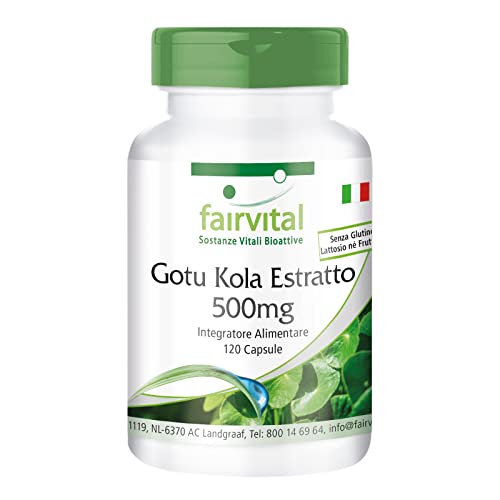 Fairvital | Estratto Di Gotu Kola 500Mg - Centella Asiatica - Vegan - 120 Capsule