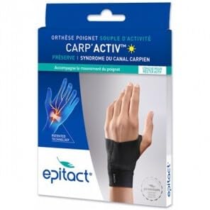 Epitact - Ortesi Morbida Giorno Sindrome Del Canale Carpale - Carp'Activ - Mano Destra Dimensione S