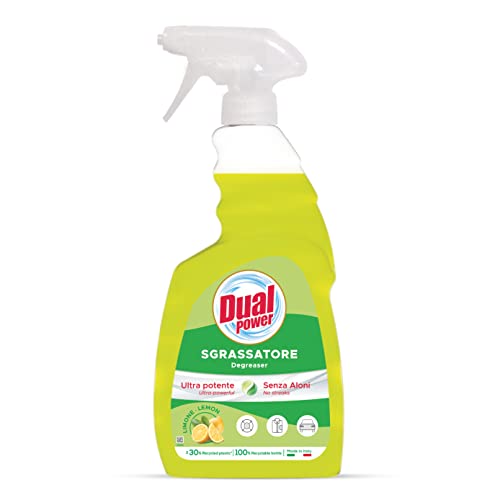 Dual Power, Sgrassatore Ultra Potente Al Limone, Contro Lo Sporco Ostinato, Rimuove Efficacemente Grasso, Olio E Residui Carbonizzati, Non Lascia Alon