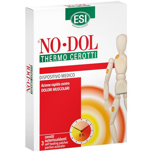 Esi - No-Dol Thermo Cerotti Termici Autoriscaldanti, Fonte Di Calore Di Origine Naturale, Allevia I Fastidi Reumatici E Muscolari, Riscaldano Fino A 8