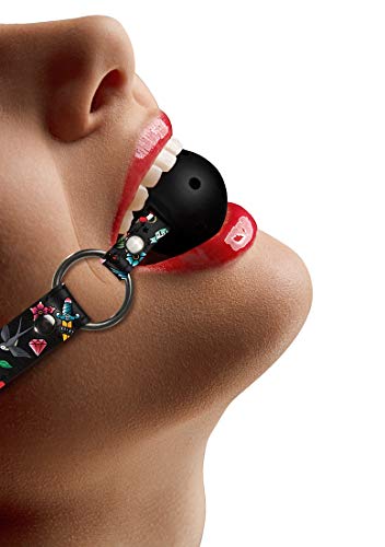 Shots Ouch! Old School Tattoo Style - Breatheable Ball Gag - Black
