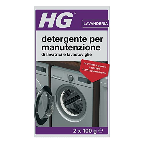 Hg Detergente Per Manutenzione Di Lavatrici E Lavastoviglie, Anticalcare, Rimuove I Depositi E Supporta Nella Manutenzione Degli Elettrodomestici, 2 X
