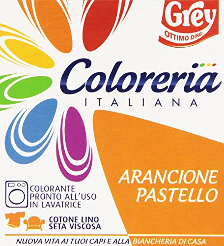 Grey - Coloreria Italiana, Colorante Prono All'Uso In Lavatrice, Arancione Pastello - 175 G