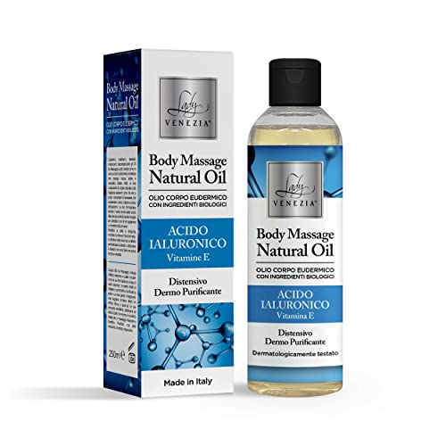 Body Massage Natural Oil -Olio Corpo Naturale Eudermico - 8 Fragranze - Distensivo E Dermopurificante 250 Ml (Acido Ialuronico)