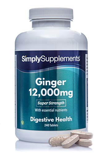 Estratto Di Zenzero 12000 Mg - 240 Compresse - Adatto Ai Vegani - 8 Mesi Di Durata - Simplysupplements