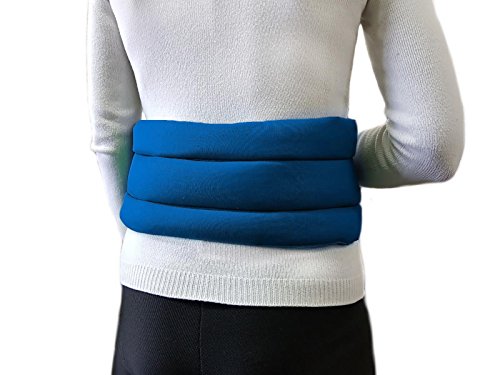 Fascia Dorsale Termica -Blu- Riscaldante Con Noccioli Di Ciliegia Per Collo, Spalle, Schiena, Addominale, Cervicale, Lombare, Scaldacollo, Antistress,
