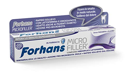 Forhans, Dentifricio Micro Filler, Dentifricio Remineralizzante E Protezione Della Dentina, Rinforza E Ripara Smalto Dei Denti, Senza Parabeni E Fluor