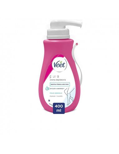 Veet Crema Depilatoria Di Ducha Con Dosificador, Piel Sensibile, 400 Ml