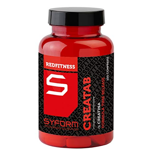 Syform Creatab Integratore Di Creatina 100 Cps Creatina Monoidrato, Altamente Assimilabile, Per Allenamento Fitness Sport Palestra Body Building E Sol