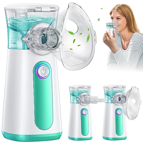 Aerosol Portatile Silenzioso Per Adulti E Bambini - Ultrasuoni Macchina Aerosol Per Malattie Respiratorie Efficace, Usb-C Ricaricabile Nebulizzatore A