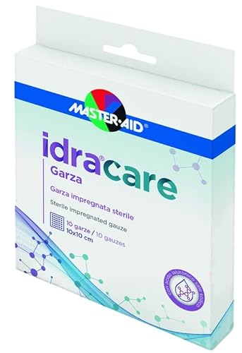 Master Aid Idracare Garza Impregnata Sterile 10X10Cm, 10 Garze