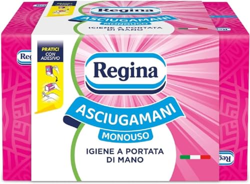 Regina Asciugamani Monouso – Confezione Da 100 Servizi, Asciugamani Usa E Getta Pratici Ed Igienici, 100% Cellulosa Fsc, Biodegradabili, Confezione Di