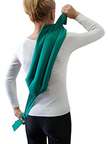 Fascia Dorsale Termica -Verde- Riscaldante Con Semi Di Lino Per Collo, Spalle, Schiena, Addominale, Cervicale, Lombare, Scaldacollo, Antistress, Effet