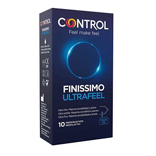 Control Preservativi Ultrafeel. Confezione Da 10 Preservativi Ultra Sottili, Massima Sensibilità, Lubrificati, Sesso Sicuro. Goditi I Preservativi Per