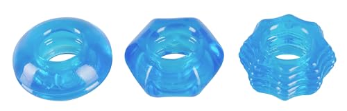 You2Toys Set Di Anelli Fallici Elastici Da 3 Pezzi. Blu