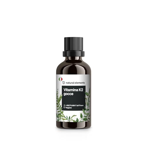 Vitamina K2 Mk-7 – 1700 Gocce (50 Ml) – In Forma All-Trans 99,7% (K2Vital® Di Kappa) – 200 Μg – Natural Elements – Testata In Laboratorio, Vegana, Alt
