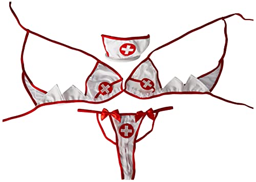 Fever Nurse, Doctor'S Orders, Bra With Collar, Crotchless Panties & Headpiece, (M)