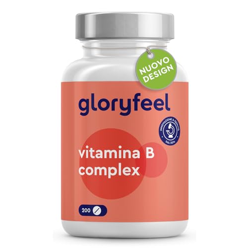 Vitamina B Complex, Integratore Vitamine B Con Vitamina B1, B2, B3, B5, B6, B7, B9 E B12, Con Biotina, Acido Folico E Vitamina B12, 200 Compresse, Vit