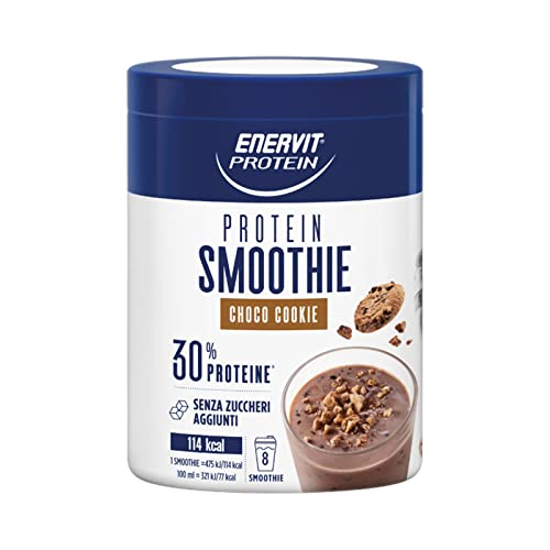 Enervit, Barattolo Smoothie Choco Cookie Da 320 Grammi, Con Proteine Del Latte, Fibre E Vitamina D, Senza Zuccheri Aggiunti
