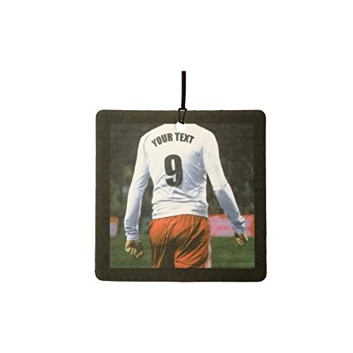 Deodorante Per Auto Personalizzato Football/Soccer Player (White, Red)