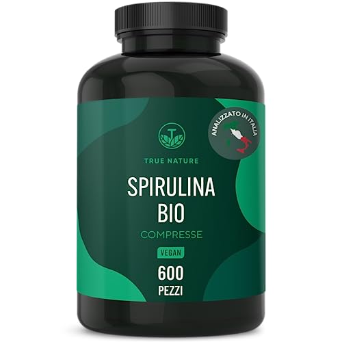 Spirulina Biologica - 600 Compresse Bio 500 Mg - 4.000 Mg Di Dosaggio Elevato - Ricca Di Ficocianina E Proteine - Alga Spirulina Pura - Analizzata In