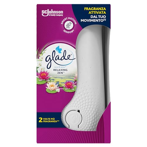 Glade Sense & Spray, Profumatore Ambiente Con Sensore Di Movimento, Fragranza Relaxing Zen, Confezione Da 1 Diffusore E 1 Ricarica
