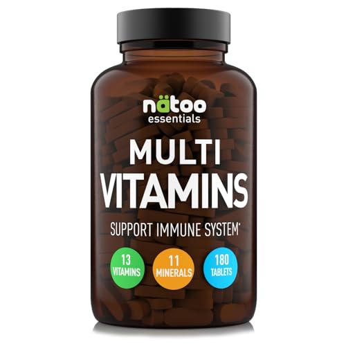 Natoo Multi Vitamins - Integratore Con 13 Vitamine E 11 Minerali - Supporto Sistema Immunitario - 180 Compresse