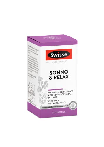 Swisse Sonno & Relax - 50 Compresse, Integratore Di Valeriana, Magnesio