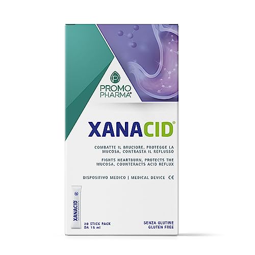 Xanacid Stick Pack - Dispositivo Medico Formulato Per Contrastare I Sintomi Dell'Irritazione Della Mucosa Gastrica - 20 Stick Da 15 Ml