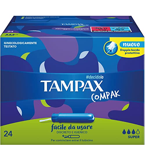 Tampax Compack Super, Confezione Da 24 Tamponi