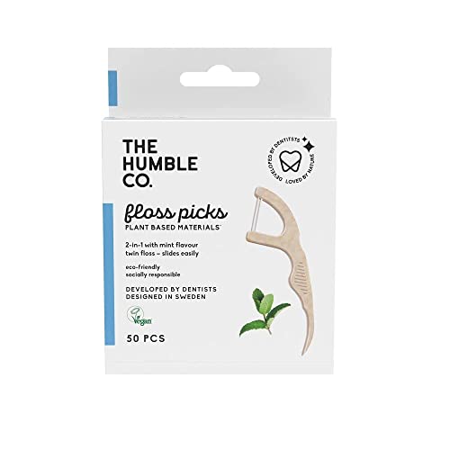 The Humble Co. Filo Interdentale A Base Vegetale | Menta Fresca | Ecologico, Vegan Per La Tua Cura Orale Quotidiana, Dentista Approvato - Rimuove La P