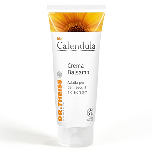 Dr. Theiss Bio Calendula Crema Balsamo Crema Calendula Idratante Corpo 100Ml Per Pelle Secca - Crema Lenitiva Per Pelli Screpolate E Facilmente Arross