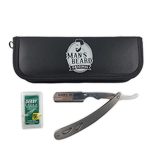 Man’S Beard Rasoio Manuale In Acciaio, Professionale Da Barbiere, Di Alta Qualità