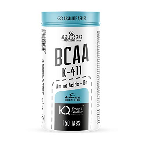 Anderson Bcaa Aminoacidi Ramificati 4:1:1 Ideali Post-Workout Efficiente + Vitamina B6, 150Cpr Kyowa Quality® Absolute Series Bcaa K-411 – Made In Ita