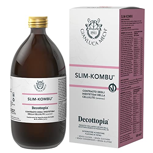 Gianluca Mech - Slim-Kombu, Integratore Alimentare Keto Da 500 Ml, Contrasta Ritenzione Idrica E Inestetismi Della Cellulite, Con Ananas E Fucus, Vega