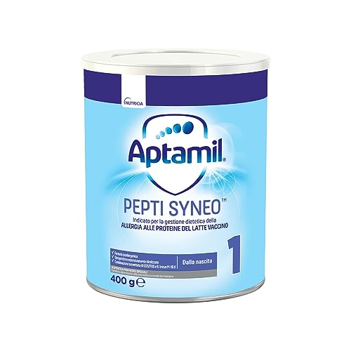 Aptamil Pepti Syneo 1, Latte In Polvere Indicato Per I Lattanti Allergici Alle Proteine Del Latte Vaccino, Dalla Nascita Al 6° Mese, Confezione Da 400