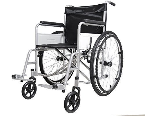 Sedia A Rotelle Pieghevole Leggera Ad Autospinta, Carrozzina Per Disabili Ed Anziani Con Braccioli E Poggiapiedi Estraibili, Cintura Di Sicurezza, 85