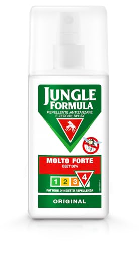 Jungle Formula Molto Forte Spray Antizanzare - Repellente Per Insetti Con Azione Protettiva Duratura - 9 Ore Di Protezione - 75 Ml