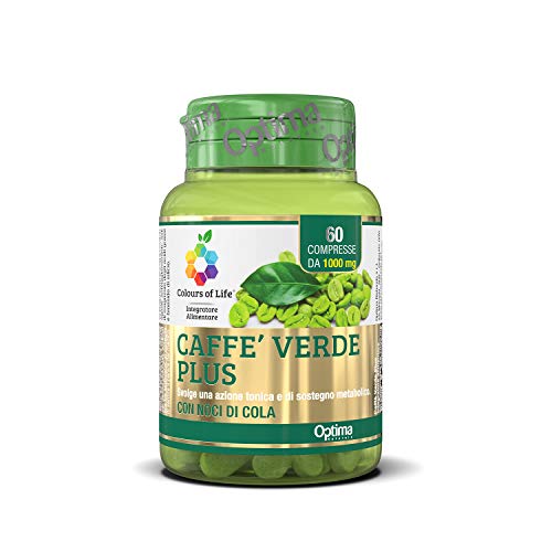 Colours Of Life Caffè Verde Plus - Integratore Di Caffè Verde - Azione Tonica E Sostegno Metabolico - Senza Glutine E Vegano, 60 Compresse