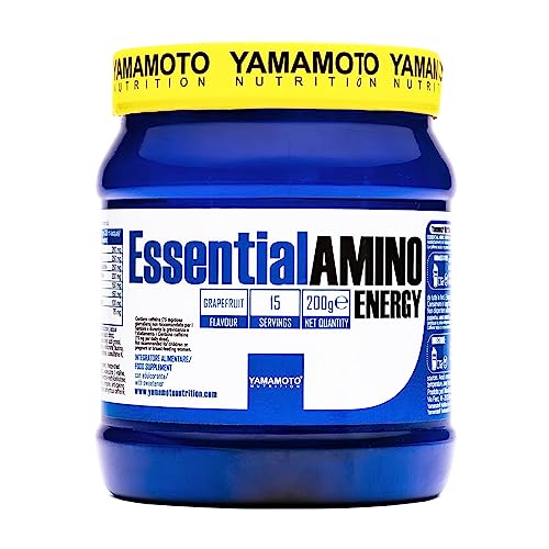 Yamamoto Nutrition Essential Amino Energy 200 Gr, Integratore Di Amminoacidi Essenziali Fermentati Eaa E Ramificati Bcaa 2:1:1, Con Aggiunta Di Acqua
