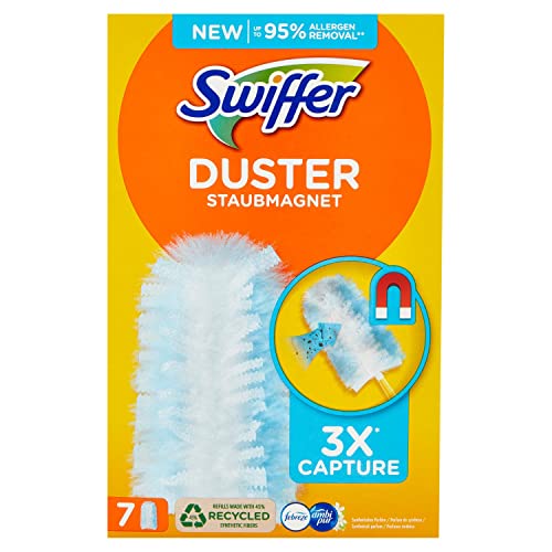 Swiffer Duster Piumini Catturapolvere, 7 Piumini, Profumo Freschezza Di Ambi Pur, Cattura E Intrappola Polvere E Sporco, Raggiunge I Punti Più Diffici