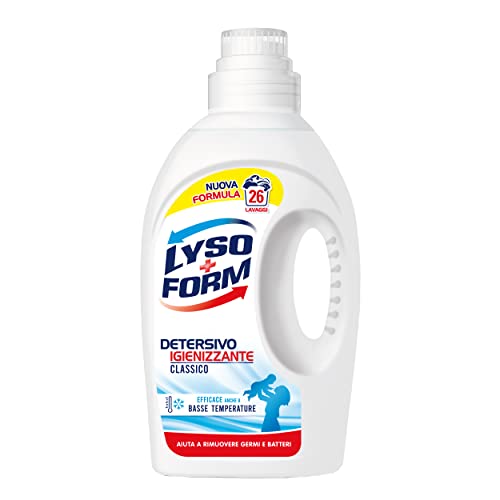 Lysoform, Detersivo Igienizzante Classico, Detersivo Liquido Lavatrice Per Una Pulizia Profonda E Pulito Sicuro, Capi Bianchi Brillanti, Profumazione
