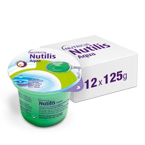 Nutilis Aqua Gel Menta - Alimento A Fini Medici Speciali Per La Gestione Dietetica Del Paziente Disfagico, Problemi Di Deglutizione, Senza Zucchero Al