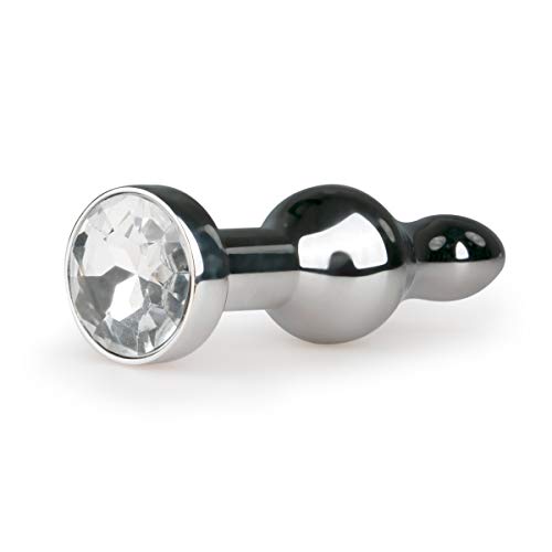 Easytoys Et142Clr Plug Anale Di Metallo Diamante Trasparente, Argento - 1 Prodotto