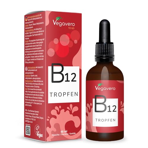 Vitamina B12 Gocce | 60 Ml | Metilcobalamina & Adenosilcobalamina (4:1) | Integratori Stanchezza E Difese Immunitarie | Vegan | Altamente Dosato E Sen