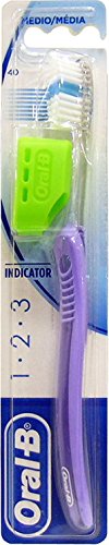 12 X Oral-B Spazzolino Denti 123 Indicator Testina 40 Medio