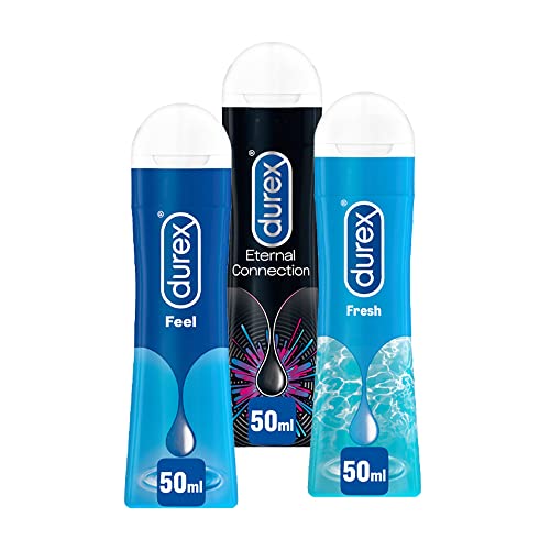 Durex Kit Gel Misti 50Ml Gel Eternal Connection, Gel Fresh, E Gel Feel, X3 Lubrificanti Da 50Ml