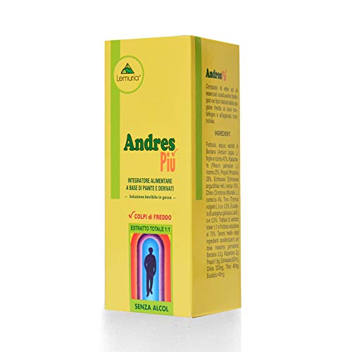 Lemuria - Andres Più - Rimedio Ai Colpi Di Freddo - Integratore Alimentare A Base Di Piante E Derivati - 30 Ml