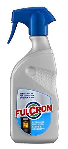 Fulcron 2552 Detergente Vetri, Stufe E Caminetti 500 Ml, Formula Alta Concentrazione, Ideale Per Fuliggine E Incrostazioni Su Griglie, Schiuma Attiva,