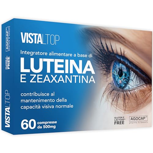 Integratore Occhi, Luteina E Zeaxantina Alto Dosaggio. Integratore Occhi Vista Con Luteina, Zeaxantina, Ginkgo Biloba, Vite Rossa, Vitamina E. Antioss